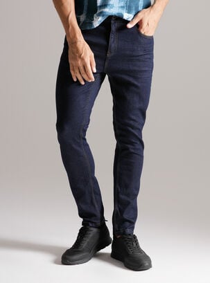 Jeans Skinny Fit Oscuro 1 Básico,Azul Oscuro,hi-res
