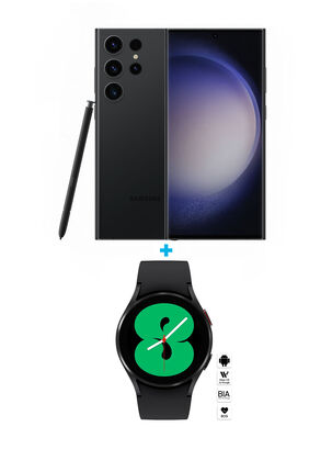 Smartphone Galaxy S23 Ultra 256GB 6.8" Phantom Black Liberado + Smartwatch Galaxy Watch4 40mm Negro,,hi-res