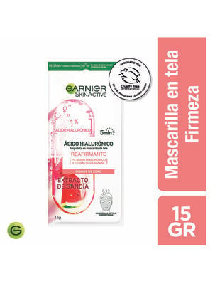 Mascarilla Garnier Skin Active en Tela Ampolla Sandía Firmeza 15 g Garnier                   ,,hi-res