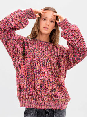 Sweater Jaspeado Pink,Rosado,hi-res