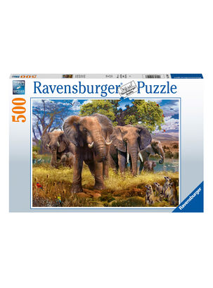 Puzzle Familia de Elefantes 500 Piezas,,hi-res