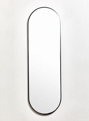 Espejo Pie Ovalado Negro 40x130 cm,,hi-res