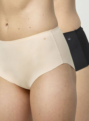 Pack de 2 culottes blancos de microfibra Niña - Pocket Micro