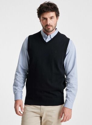 Sweater Básico sin Mangas,Negro,hi-res