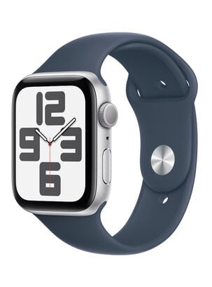 Apple Watch SE GPS 44mm Caja Aluminio Color Plata y Correa Deportiva Azul Talla S/M,,hi-res