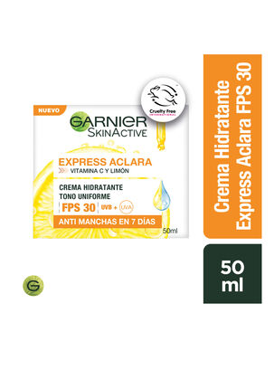 Crema Garnier Skin Active Express Aclara SPF 30 Anti-Manchas 50 ml Garnier                   ,,hi-res