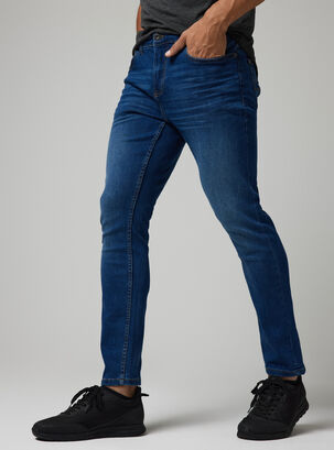 Jeans Skinny Fit Medio 1 Básico,Azul Eléctrico,hi-res