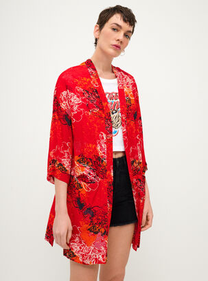 Kimono Estampado Manga Tres Cuartos,Diseño 1,hi-res