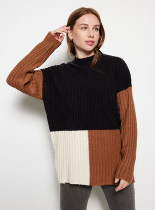 Sweater Block Color,Negro,hi-res