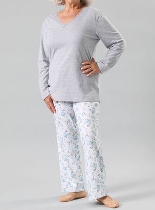 Pijama Top + Pantalón en Caja 2 Piezas,Gris,hi-res