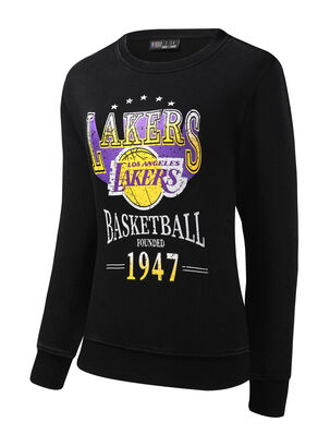 Sweater Manga Larga Lakers,Negro,hi-res
