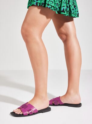 Sandalia Modelo Tira con Textura Mujer,Fucsia,hi-res