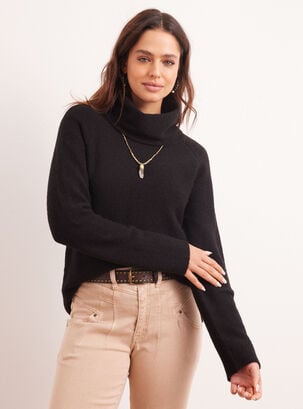 Sweater Estilo Básico Con Lana,Negro,hi-res