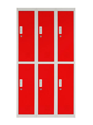 Locker Office Llaves Rojo 6 Puertas 83x50x166 cm Maletek,,hi-res