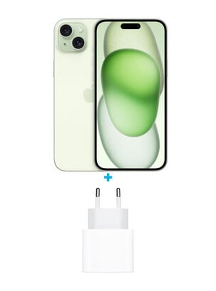 iPhone 15 Plus 128GB Verde + Adaptador de Corriente USB-C de 20W Apple,,hi-res