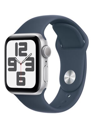Apple Watch SE GPS 40mm Caja Aluminio Color Plata y Correa Deportiva Azul Talla S/M,,hi-res