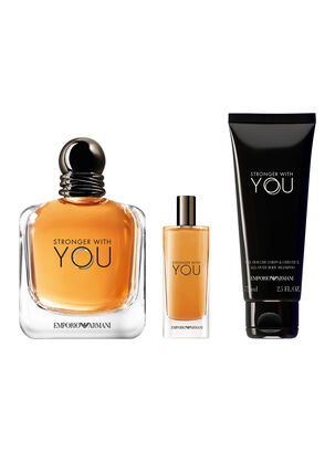 Set Perfume Emporio Stronger With You EDT Hombre 100ml + 15ml + Shower Gel 75ml Giorgio Armani,,hi-res