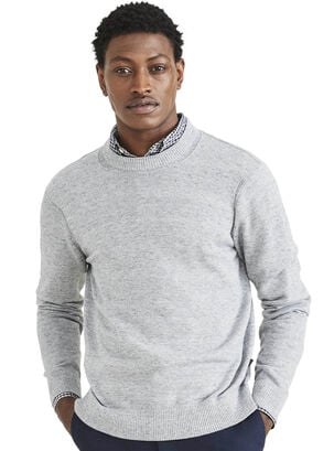 Sweater Diseño Bassic Homme,Gris Claro,hi-res