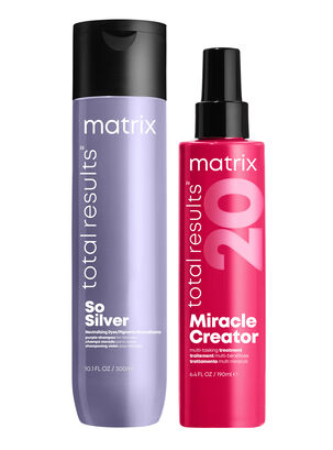 Shampoo Violeta Cabello Rubio y Gris 300 ml So Silver + Spray 20 Beneficios Miracle Creator 190 ml ,,hi-res