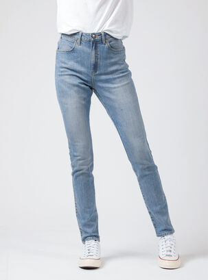 Jeans Skinny Fit con Tiro Medio,Azul,hi-res