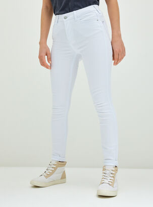 Jeans Super Skinny Liso,Blanco,hi-res