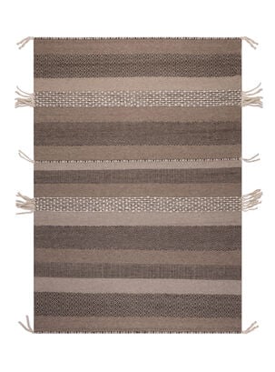 Alfombra 240 x 340 cm Wool Tribal Rayas Café,,hi-res