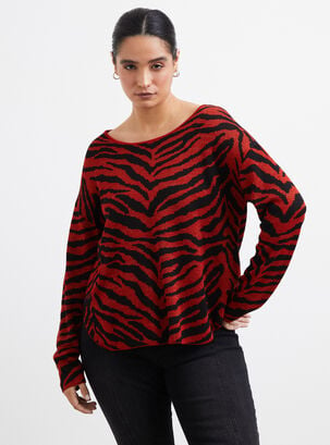 Sweater Cuello Redondo Diseño Jacquard Animal,Diseño 1,hi-res