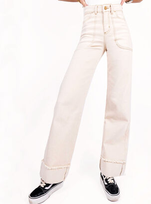 Jeans Pants Sun Denim,Blanco,hi-res