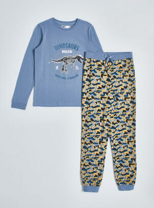 Pijama Jersey Teeno,Azul,hi-res