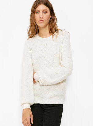 Sweater Lurex Lana,Blanco,hi-res