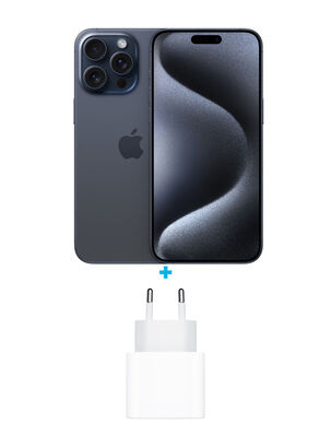 iPhone 15 Pro Max 256GB Titanio azul + Adaptador de Corriente USB-C de 20W Apple,,hi-res