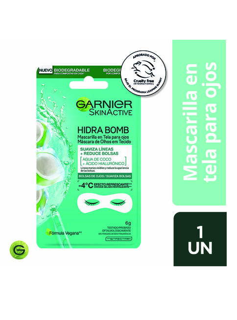 Mascarilla Garnier Skin Active en Tela Ojos Coconut                       ,,hi-res