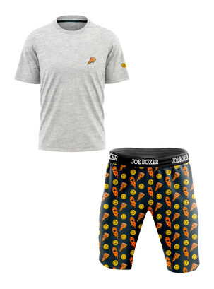 Pijama Estampado Pizza y Emoticons Corto,Diseño 10,hi-res