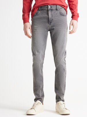 Jeans Básico Lavado Super Skinny Fit,Gris,hi-res