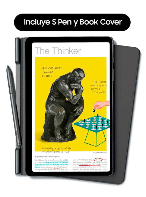 Tablet Samsung Galaxy Tab S6 Lite Gris + Book Cover (10.4", 64gb, Wifi),,hi-res