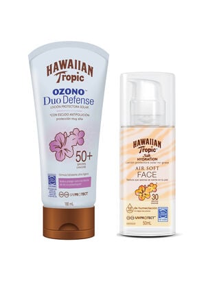 Set Hawaiian Tropic Duo Ozono Defense SPF50+ Silk Hydration Facial Hawaiian Tropic                  ,,hi-res