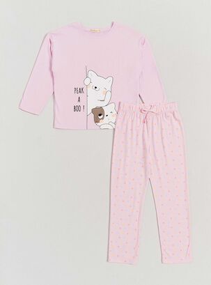 Pijama Niña Soft Touch,Coral,hi-res