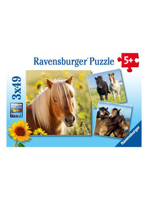 Ravensburger Puzzle Caballos 3x49 Caramba,,hi-res