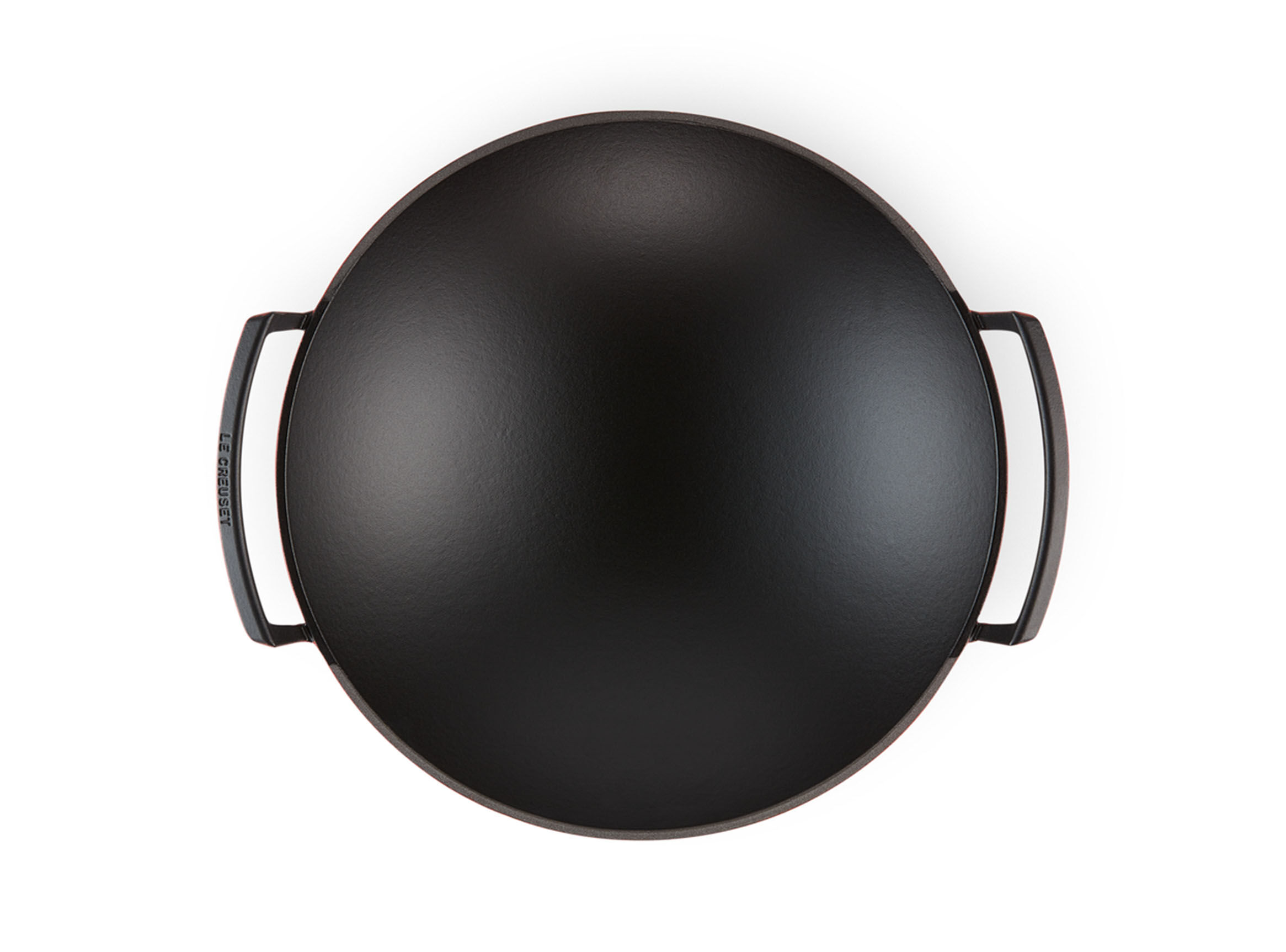 Negro Mate diámetro 36 cm 4.5 L Le Creuset Wok de hierro fundido con tapa de cristal