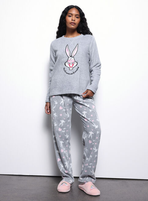 Pijama Licencia Bugs Bunny,Gris,hi-res