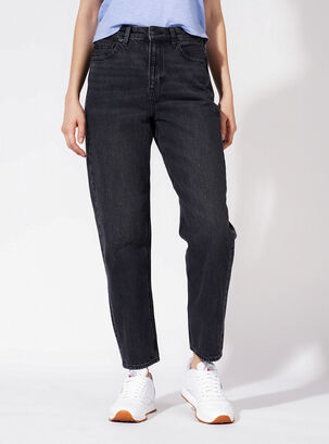 Jeans Calce Mom Straight,Negro Mate,hi-res