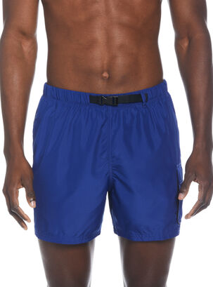 Short Belted Packable 5" Volley,Azul Oscuro,hi-res