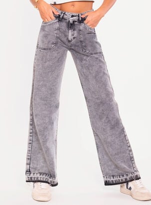 Jeans Whistler Balck Wide Leg,Negro,hi-res