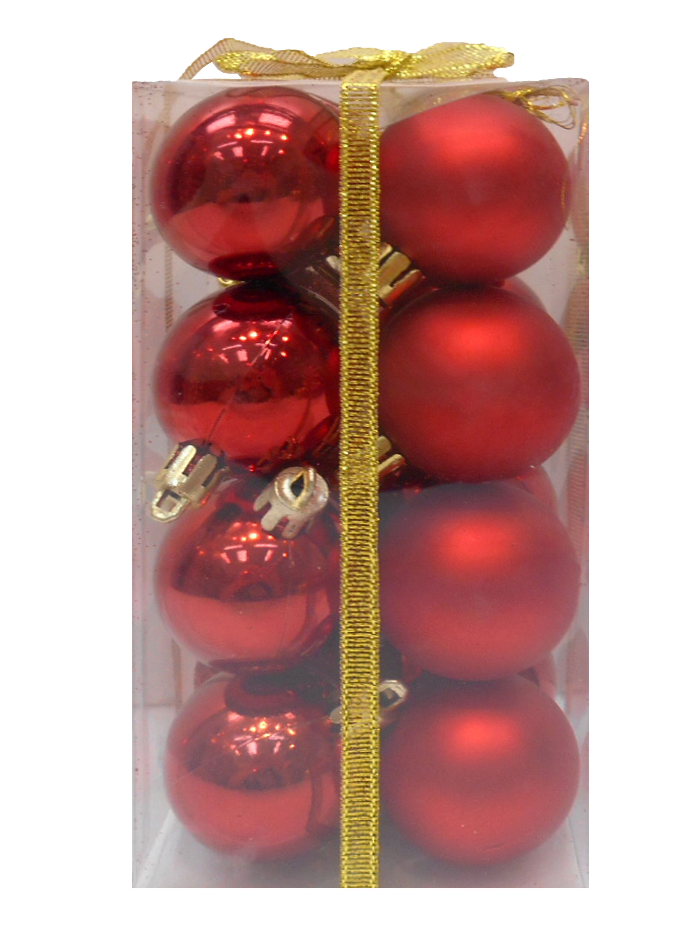 GENERICO 9 Esferas de Bambalinas 3 diseños Grandes Navidad Rojas 8 cm