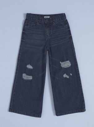 Jeans con Roturas Adelante,Azul Oscuro,hi-res