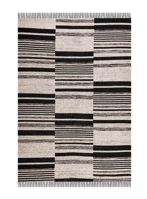 Alfombra Kelim Negro-Beige 190 x 290 cm,,hi-res