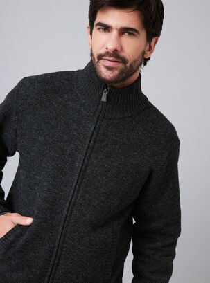 Sweater con Cierre Colores Lisos,Marengo,hi-res