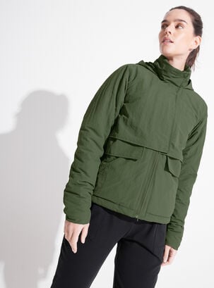 Parka Liviana Relaxed-Fit,Verde Oscuro,hi-res