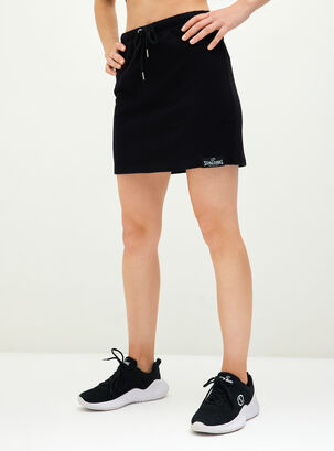 Falda Mini Comfy Cintura Elastizada Mujer,Negro,hi-res