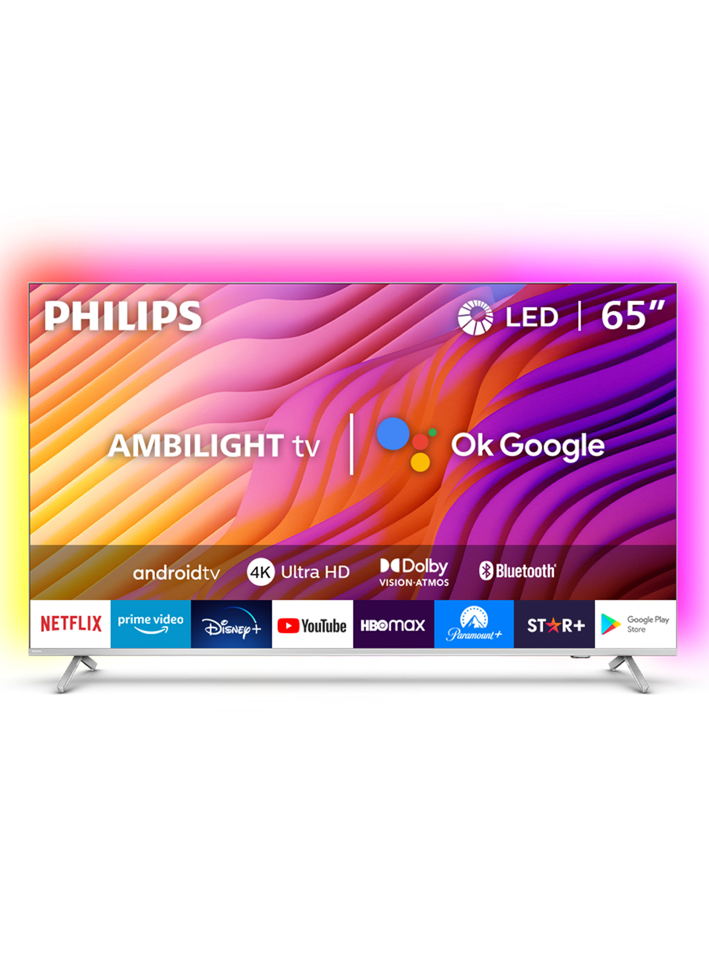 LED Ambilight 65” UHD 4K 65PUD8507 Android Smart TV - Smart TV